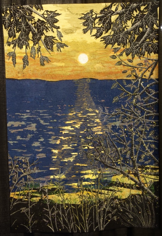 "Sunset in a Japanese Rural Landscape" by Kyoko Oura